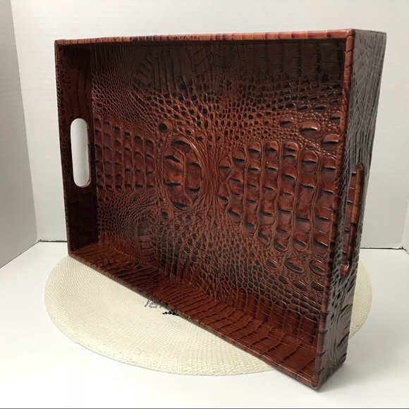 Brahmin Large Decorative / Serving Tray PECAN MEL. - Picture 7 of 8